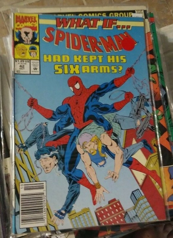 What If...? # 42  1992, Marvel spiderman kept is six arms+ moebius lizzard x-men