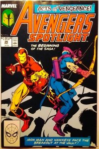 Avengers Spotlight #26 Ironman Hawkeye (1989)