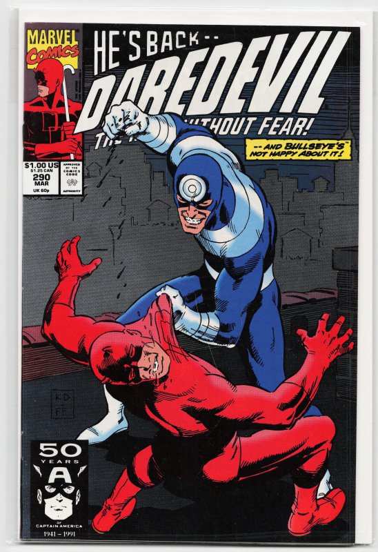 Daredevil #293 Direct Edition (1991) Daredevil