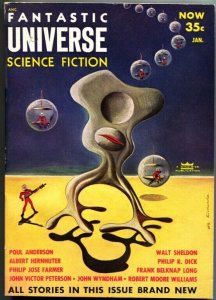 FANTASTIC UNIVERSE SCIENCE FICTION-Jan 1954-Pulp---P J FARMER--PHILIP K DICK