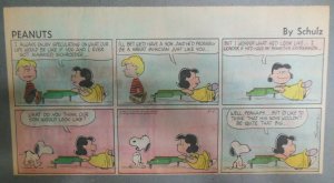 Peanuts Sunday Page by Charles Schulz from 5/1/1966 Size: ~7.5 x 15 inches
