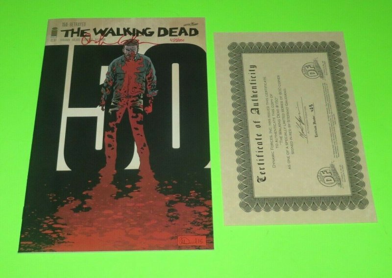 The Walking Dead #150 NM+ High Grade Kirkman Signed/Red By Gaudiano 423/800 WCOA