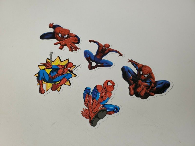 Spider Man sticker Lot set of 5  Decal / Vending machine 