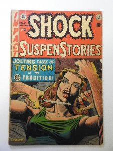 Shock SuspenStories #8 (1953) VG Condition moisture stains, 1 in spine split