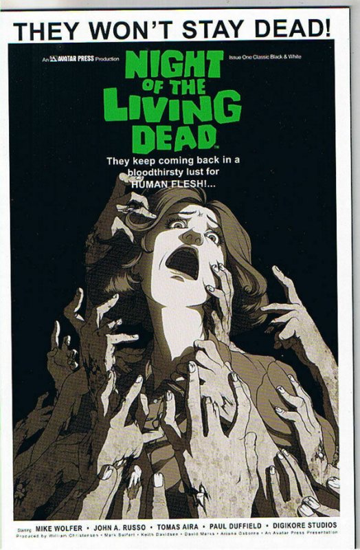 NIGHT of the LIVING DEAD #1, NM+, Zombies, B&W, 2010, undead, more in store