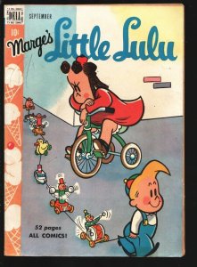 Marge's Little Lulu #15 1949-Dell-Little Lulu on tricycle-ice cream cone bord...