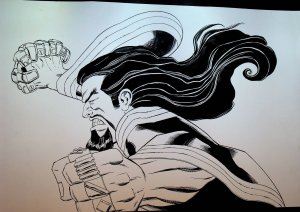 Mandarin Original Art Scott Koblish Marvel Super Hero Magazine #17