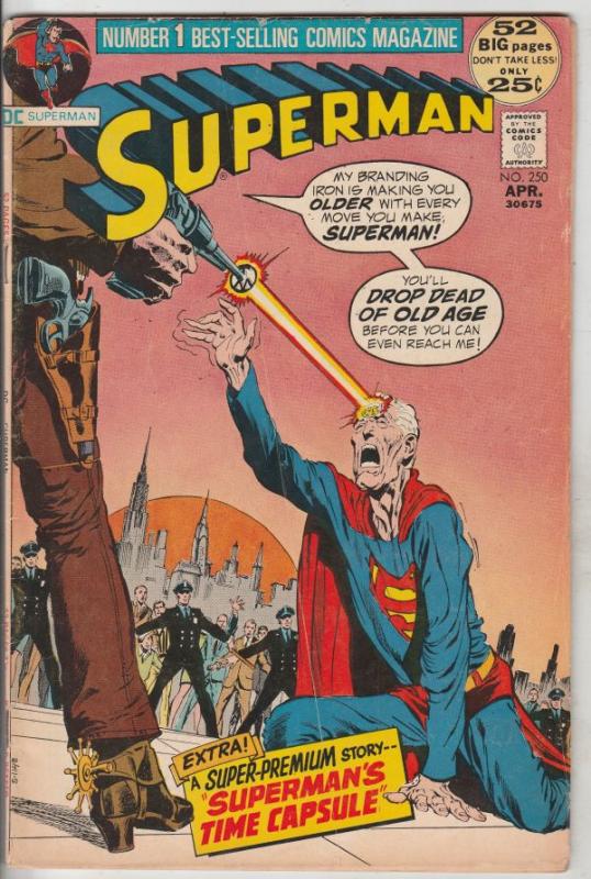 Superman #250 (Apr-72) FN/VF Mid-High-Grade Superman