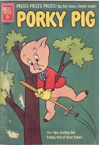 Porky Pig #77 (Aug-61) VG/FN Mid-Grade Porky Pig, Patunia Pig, 