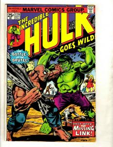 7 Incredible Hulk Marvel Comic Books # 173 174 175 177 178 179 184 Warlock GK3