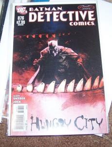 Detective Comics # 876  2011, DC BATMAN HUNGRY CITY+ SCOTT SNYDER JOCK  