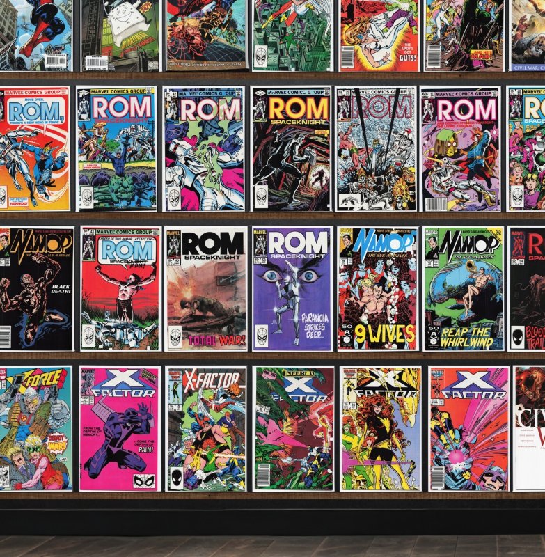 Huge Lot 130+ Comics with Rom, The Amazing Spider-Man, Namor & More!