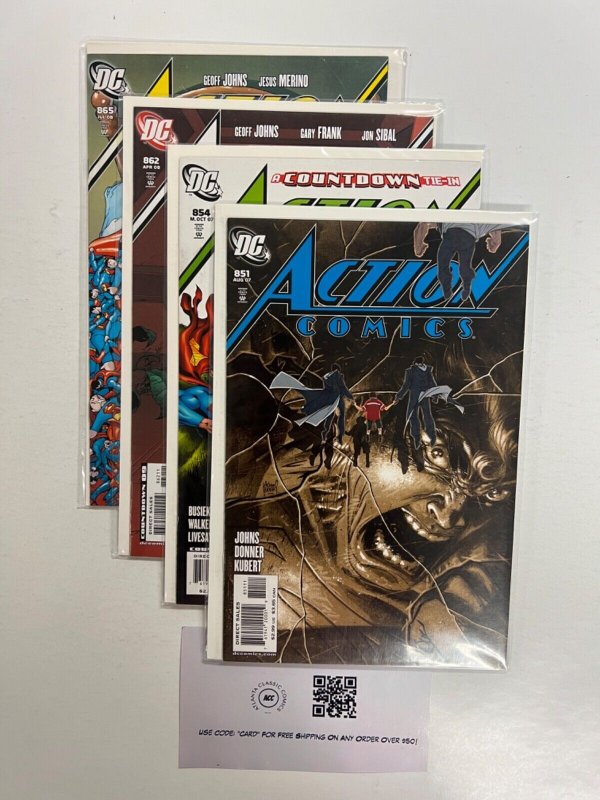 4 Action Comics DC Comic Books # 851 854 862 865 Batman Superman Flash 62 JS35