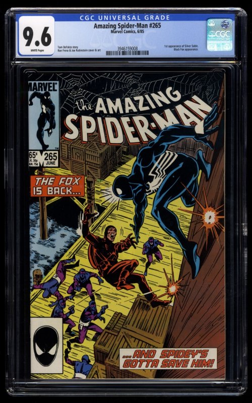 Amazing Spider-Man #265 CGC NM+ 9.6 White Pages 1st Silver Sable!