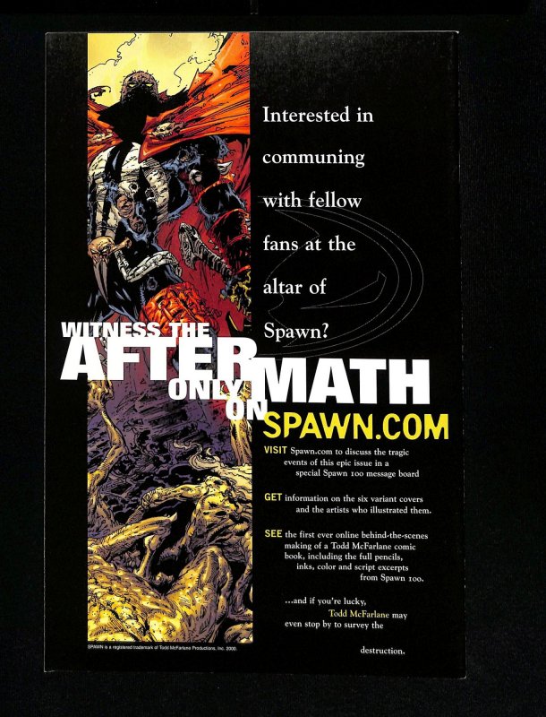 Spawn #100 Miller Variant McFarlane Art!