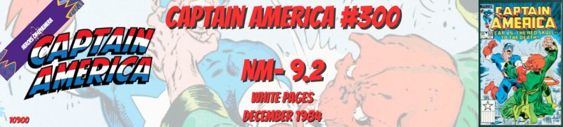 Captain America 300 NM- 9.2 Marvel 1984