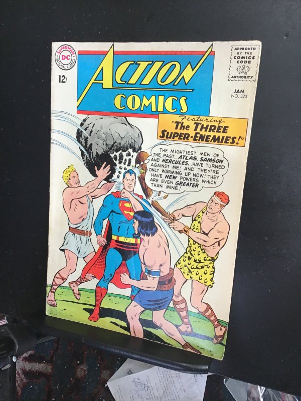 Action Comics #320 (1965) Hercules, Atlas, Samson Key! VG+ Wow!
