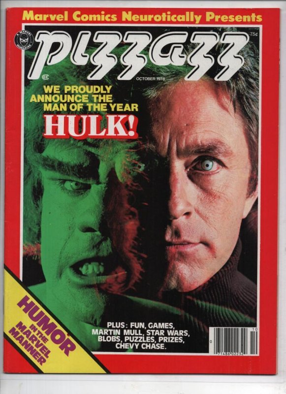 PIZZAZZ #13, VF/NM, Marvel, 1978, Magazine Hulk Ferrigno Star Wars Dr Strange