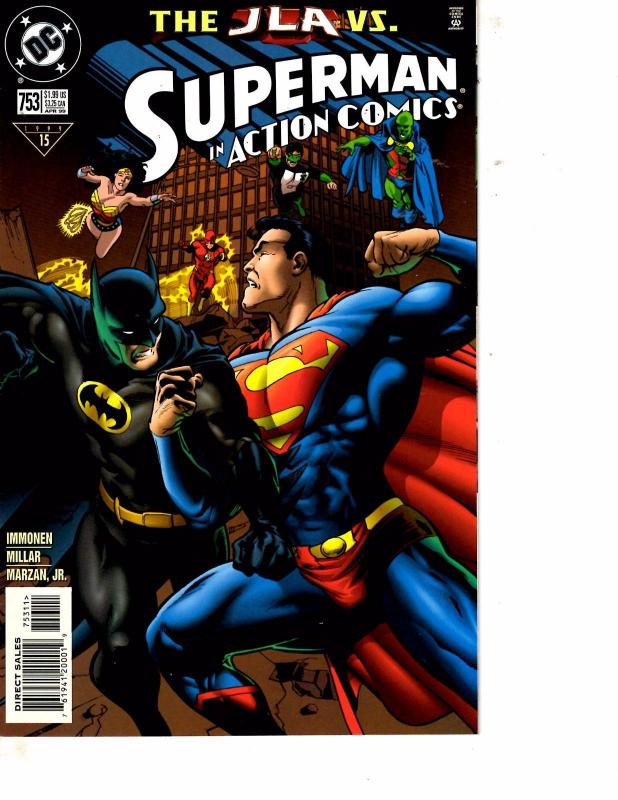 Lot Of 2 Comic Books DC Superman in Action Comics #753 and #755 Batman LH17