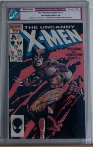 X-MEN #212, 3PG / CGC 9.6 NM+, Wolverine vs Sabretooth, Claws, more in store