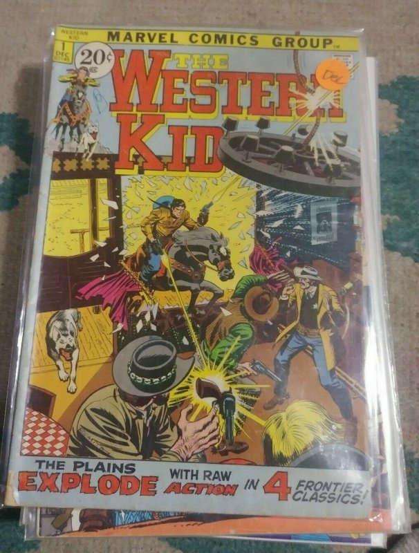 THE WESTERN KID #1 1971 MARVEL  TEX DAWSON +PALS WHHIRLWIND LIGHTNING