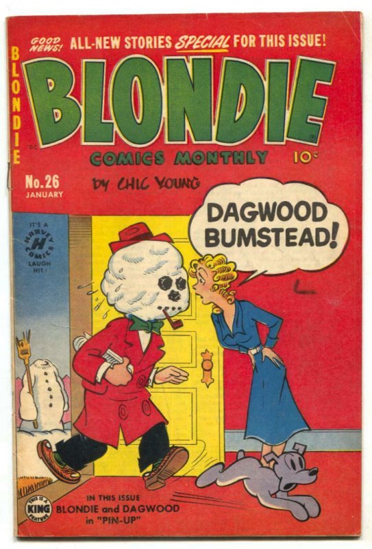 Blondie Comics #26 1950-snowman cover FN