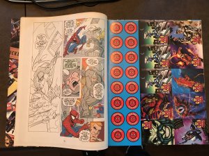 Spider-Man Marvel Powers Game  1996 Magazine Puzzles Coloring Game Plus a Comic!