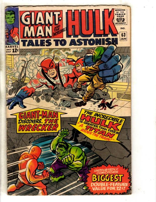 Tales To Astonish # 63 FN Marvel Comic Book Sub-Mariner Incredible Hulk FH2