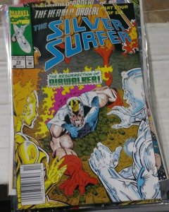 Silver Surfer # 73 1992 Marvel the herald ordeal pt 4 airwalker nova terrax fire