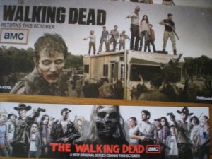 WALKING DEAD Promo set, Zombies,with 9 Promo Cards / misc, + 3 buttons, 1 2