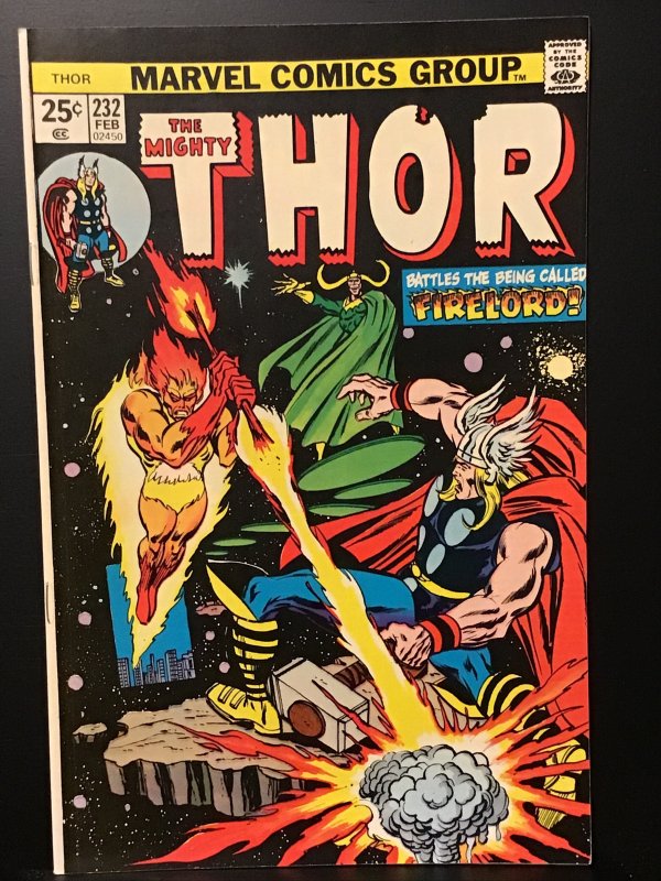 Thor #232 (1975) VF/NM 9.0 Firelord, Hercules and Iron Man appearance