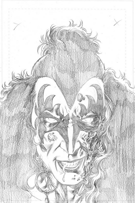 KISS Zombies #1 2019 Buchemi Virgin 1:15 FOC Sneak Peek Pencil Dynamite EB135