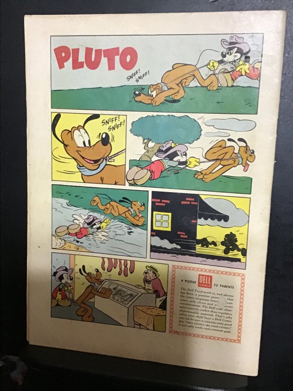Four Color #853 (1957) mid grade Walt Disney’s Pluto! Mickey cover FN Wow!