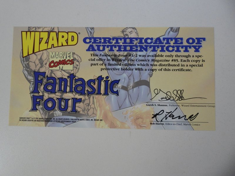 Fantastic Four #½ (1998) Wizard Exclusive W/COA NM Condition