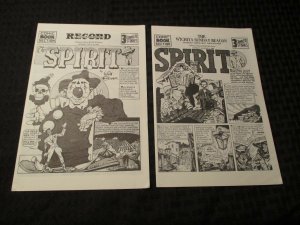 1972 THE SPRIRIT Comic Book Section LOT of 2 8/4/40 7/28/40 VF/NM Will Eisner