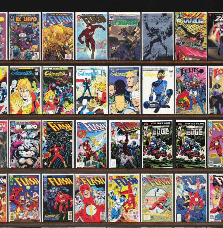 Huge Lot 150+ Comics with The Flash, Elementals, Eclipso, Doom 2099 & More!