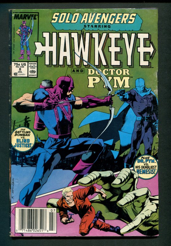 Solo Avengers #8 (GD) Hawkeye / July 1988