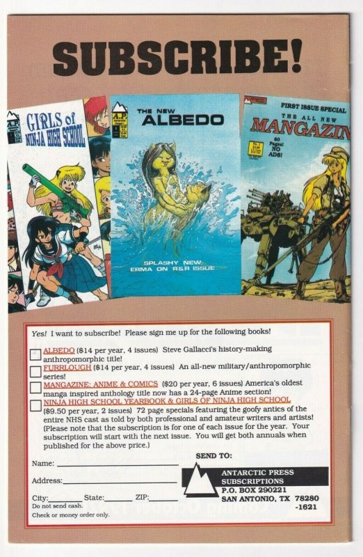 Hitomi And Her Girl Commandoes #3 August 1992 Antarctic Press Shadowhunter