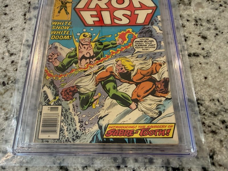 Iron Fist # 14 CGC Graded 4.0 Marvel Comic Book 1st Sabretooth Appearance JH24