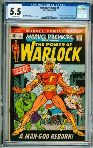 Marvel Premiere #1 (1972) CGC 5.5! OW Pages!