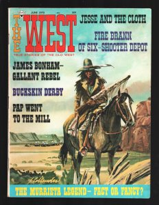 West 6/1970--James E. Collander cover art-Jesse James-Joaquin Murrieta-Violen...