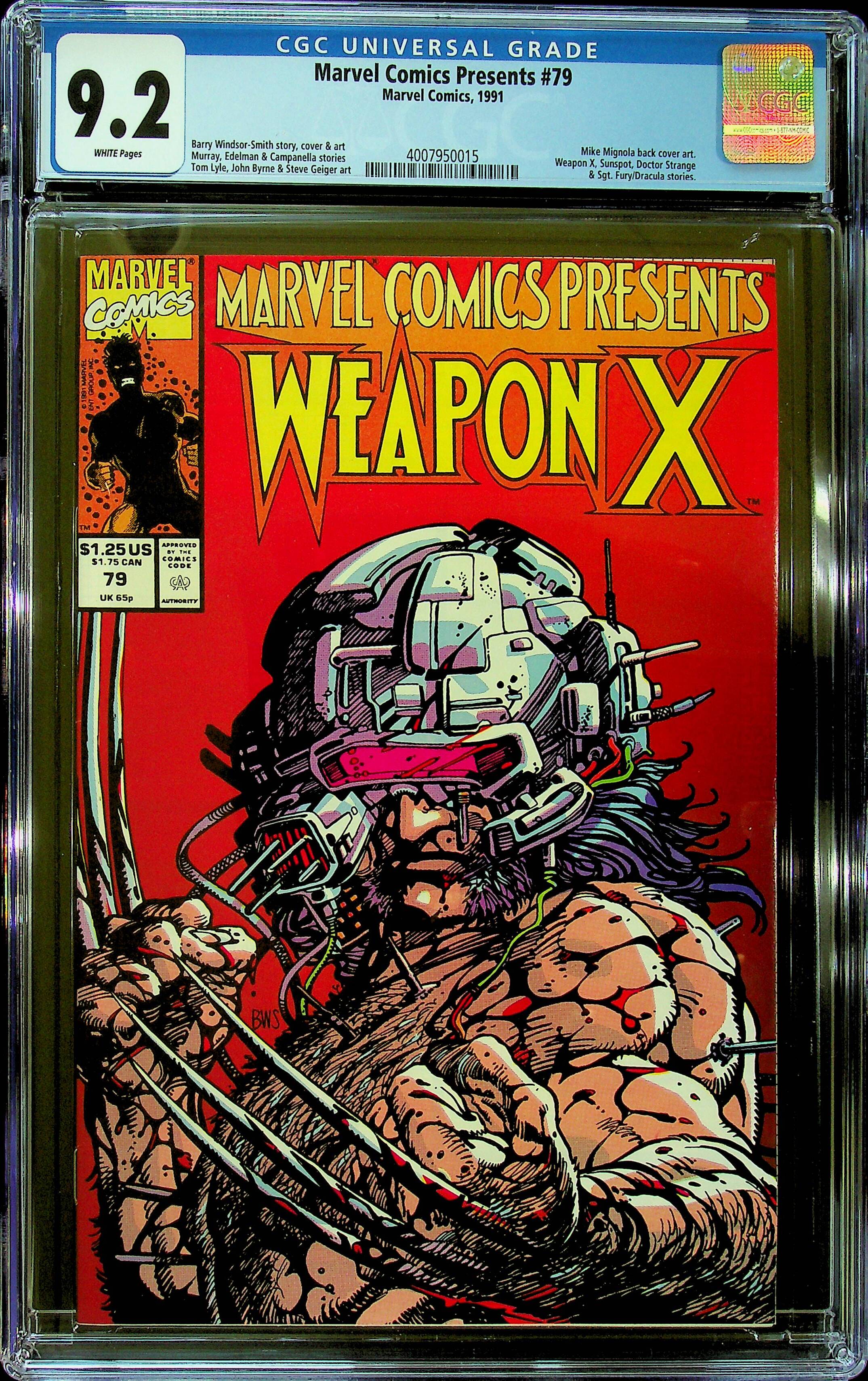 Marvel Comics Presents #79 (1991) - CGC 9.2 - Cert#4007950015 | Comic Books  - Copper Age, Marvel