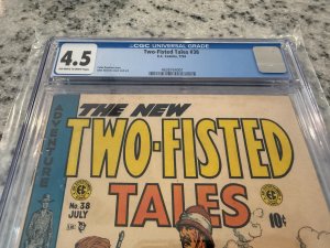 Two-Fisted Tales # 38 CGC Graded 4.5 EC Golden Age Comic Book Pre-Code JH18