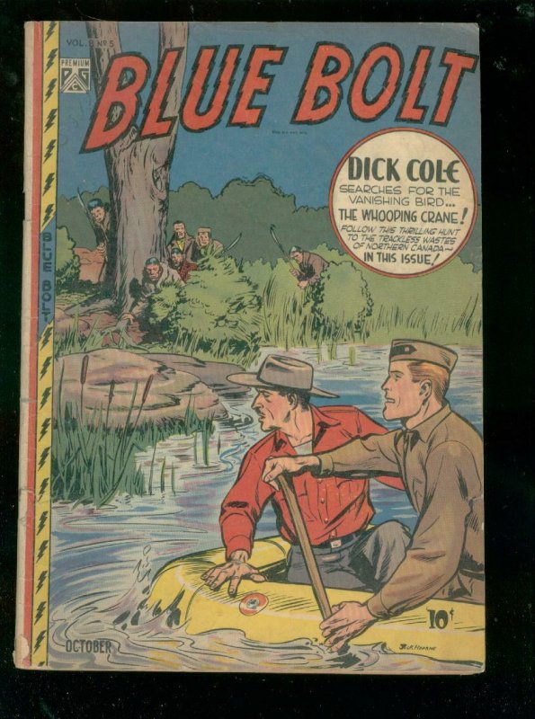 BLUE BOLT V.8 #5 1947-DICK COLE-SGT SPOOK-EDISON BELL G-