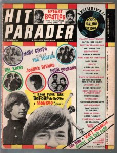 Hit Parader 10/1967-Beatles-Monkees-Turtles-pix-info-lyrics-VG