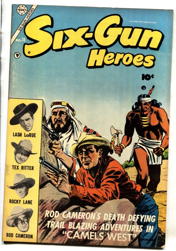 Six-Gun Heroes #26-B-Western comic book- Tom Mix Tex Ritter Rocky Lane Lash Laru