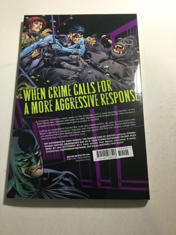 Outsiders The Darker Side Of Justice Nm Near Mint Tpb DC Comics