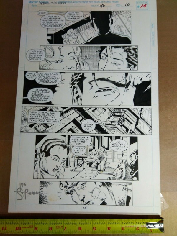 Original Art: Joe St. Pierre - Spider-Man 2099 #26 pg 14 Palmiotti inks