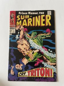 Sub Mariner 2 Fine- Fn- 5.5 Marvel 1968