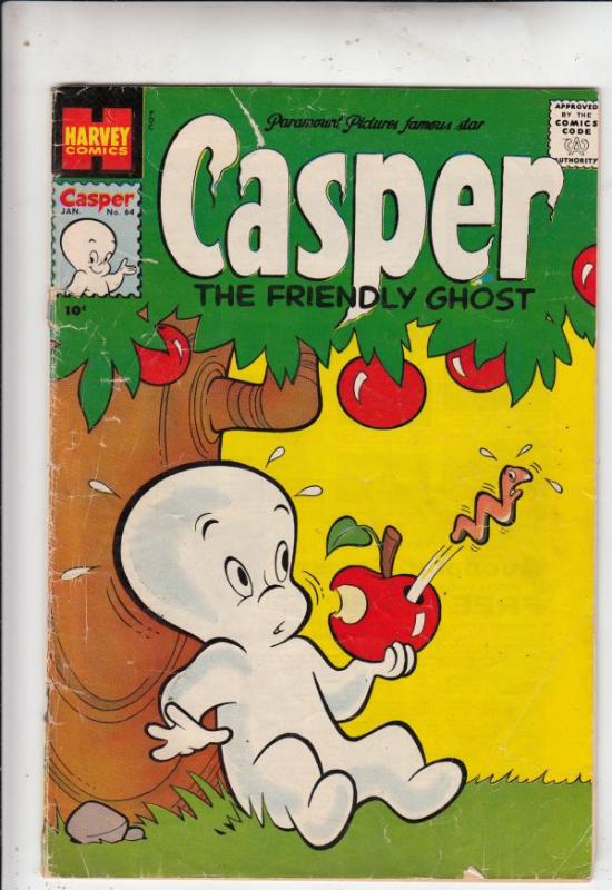 Casper the Friendly Ghost #64 (Jan-58) GD Affordable-Grade Casper, Spooky, We...